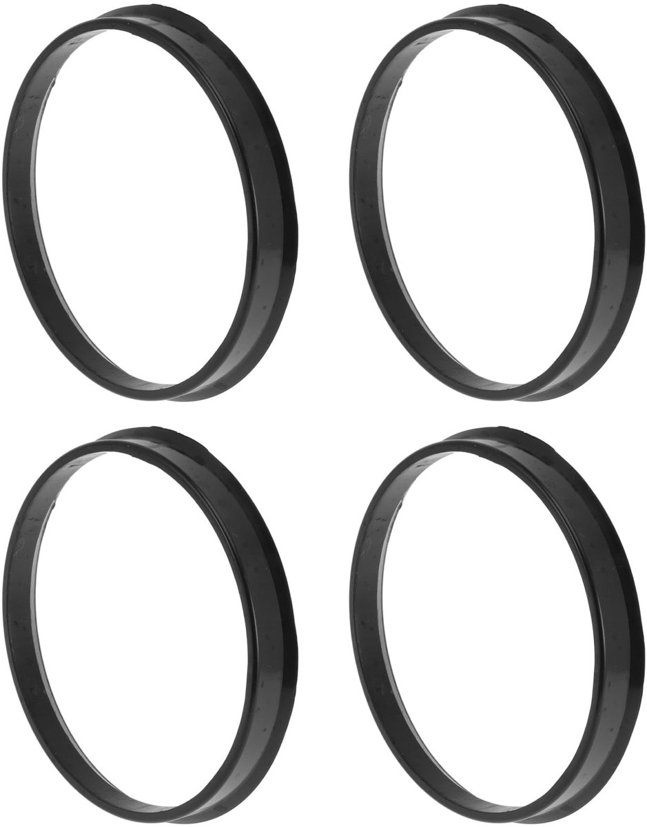 Solidchoice - Auto Wiel Hub Centric Ringen Zwart Polycarbonaat 4 Stuks