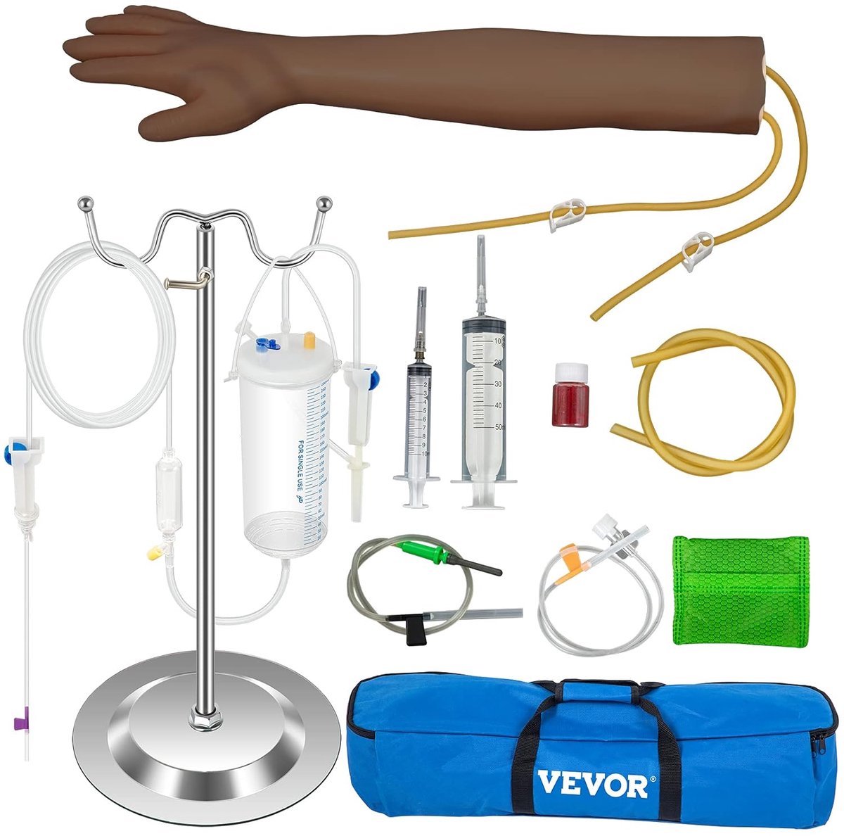 Injectiearm IV-training - bruin PVC model - hoogtes verstelbaar - realistische simulatie - ShopVlot