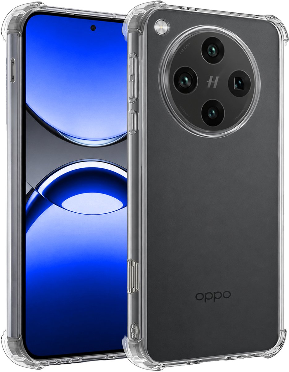 Hoesje - Geschikt voor OPPO Find X8 Pro - Sterk & Shockproof - Siliconen Shock Case - Hoes Cover - Telefoonhoes - Transparant