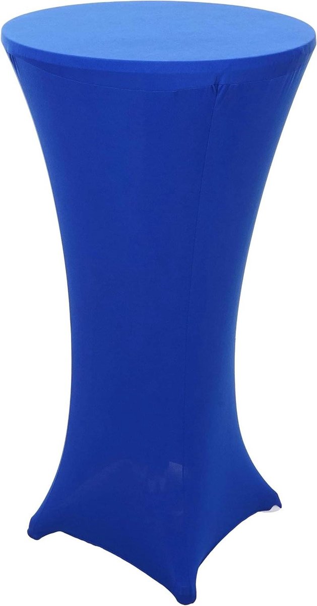 Bistrotafel met Hoes - Staande Tafel Klaptafel - Feestjes en Keuken - In hoogte verstelbaar - Ø 60 cm - Blauw