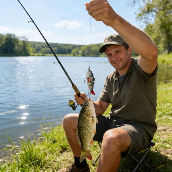4-delige Kunstaas Set - Levensechte Swimbaits voor Vissen in Zoutwater en Zoetwater — afbeelding 5