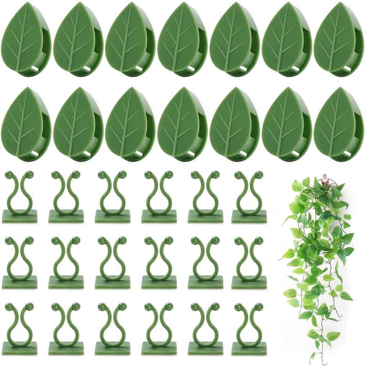 100 stuks klimplantenclips, plantenstokken, bevestigingsclips voor klimplanten, voor kamerplanten, klimop Philodendron - ShopVlot