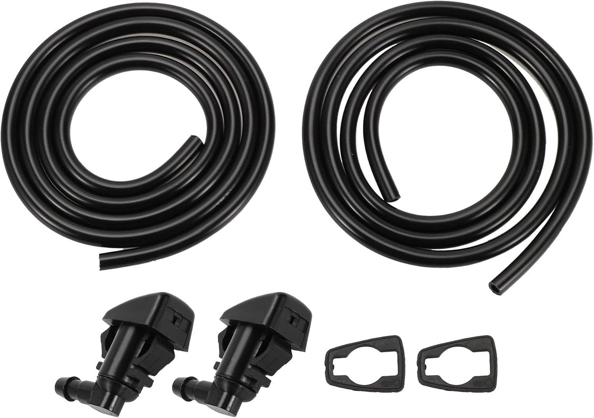Voorruitsproeier voor Jeep Grand Cherokee 2011-2018 nr. 55156427AB voorzijde zwart met 2 stuks afdichting, 2 stuks 1 - ShopVlot