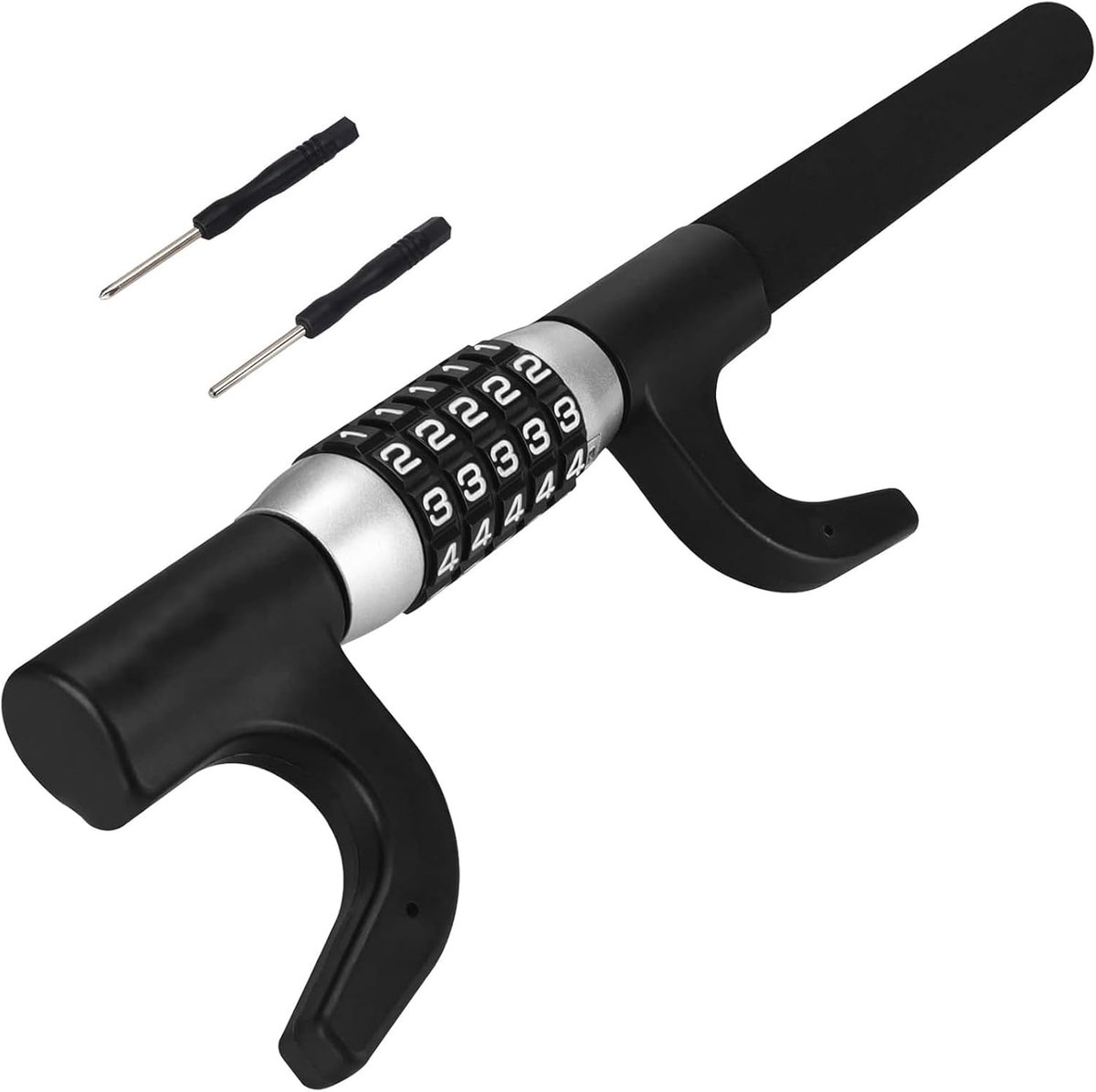 Turnart Steering Wheel Lock, 5 Digit Combination, Heavy Duty Lock, Anti-Theft, Keyless Password, Vehicle Security - ShopVlot