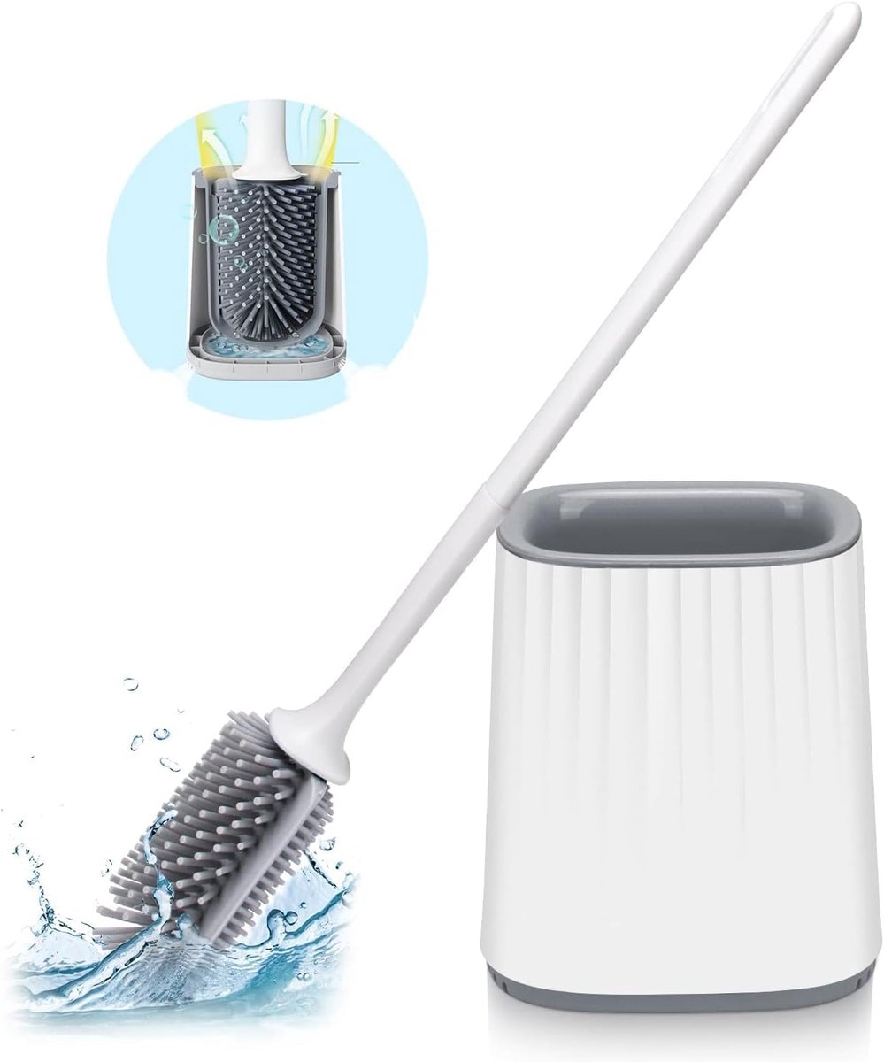 Silicone Toilet Brush (White) - ShopVlot