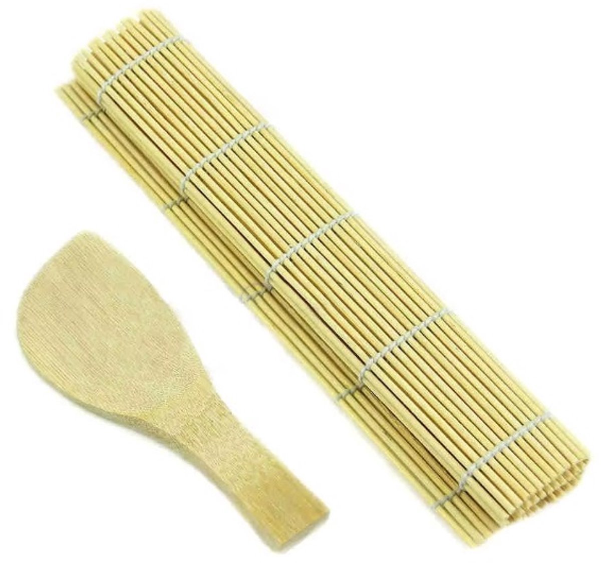 Go Go Gadget - Sushi Mat + Lepel - Bamboe - Rolmat - Rijst lepel - 2 sets