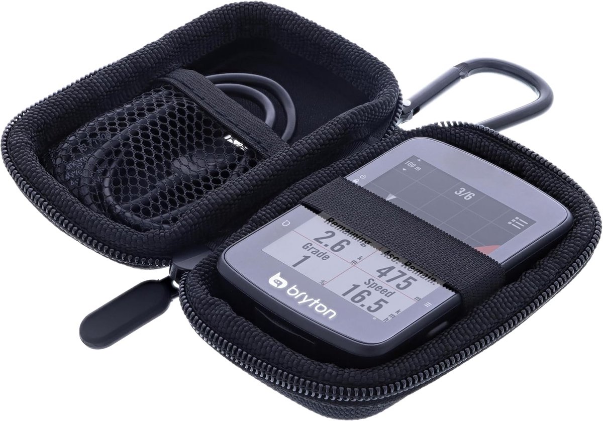 Case Compatible with Bryton Rider 650 GPS Bike Computer Protective Cover Outdoor Bag Case Black - ShopVlot