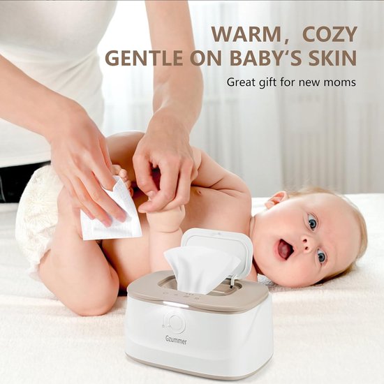Baby Wipes Warmer - Wipes Dispenser - Baby Verzorgen - 3 Temperatuurstanden - Grote Capaciteit - Grijs Wit — afbeelding 2