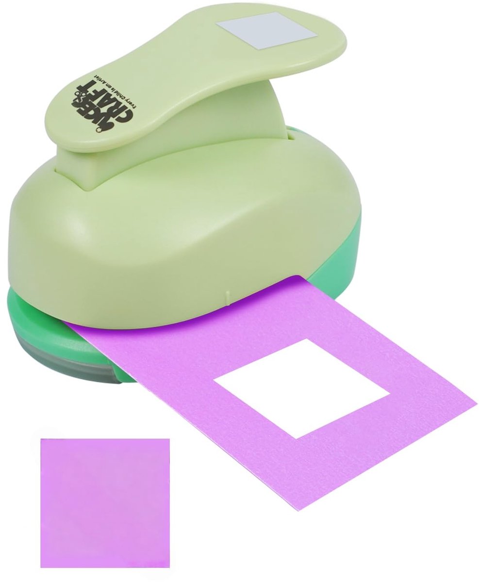 Papierpons vierkante 3,18 x 3,18 cm - heavy duty - motiefpons - ideaal voor scrapbooking - ShopVlot