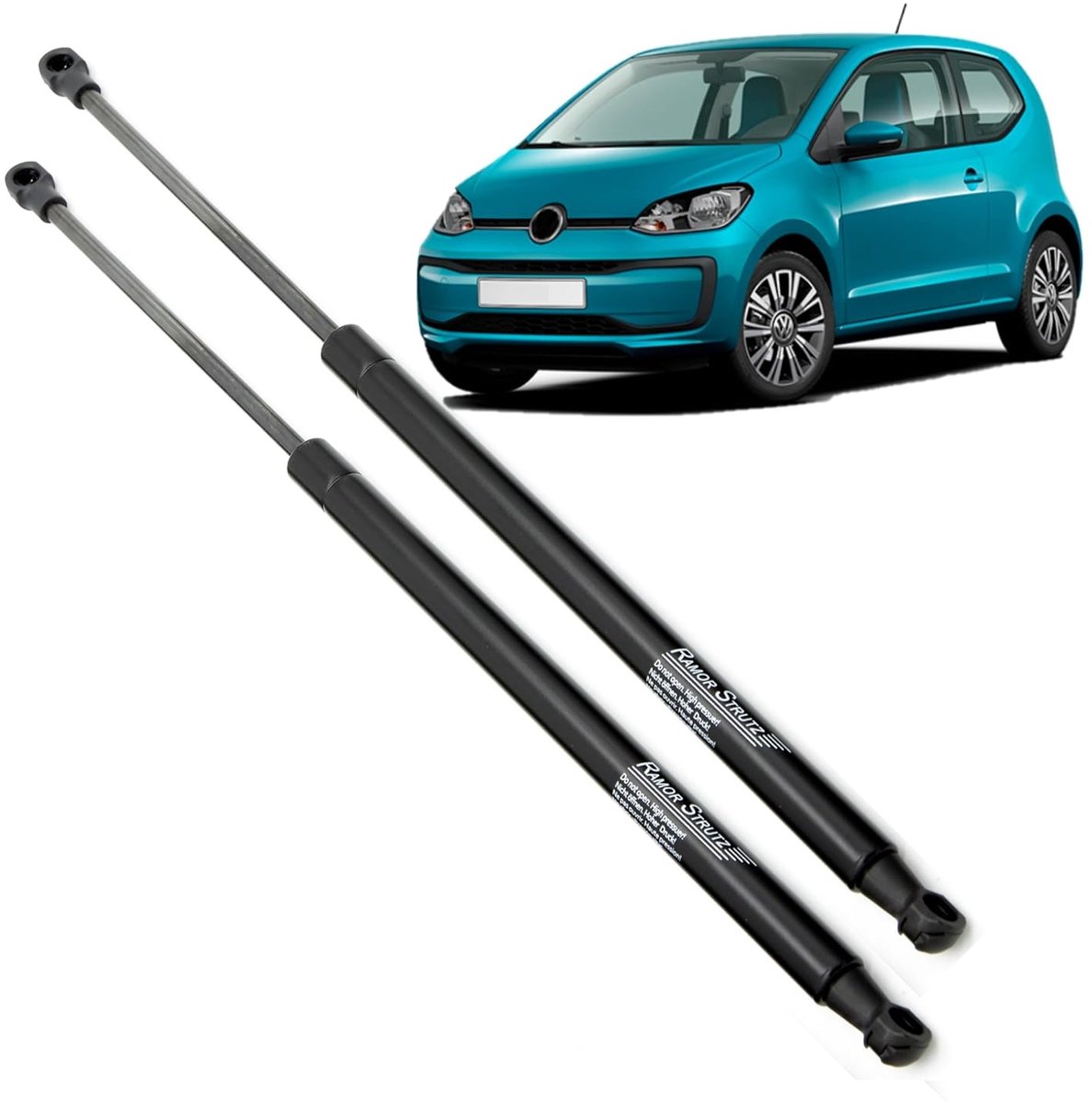 Gasveer achterklep 2x - Geschikt voor VW up! 2012-2024 - Vervanging 1S6827550D - Eenvoudige installatie - ShopVlot