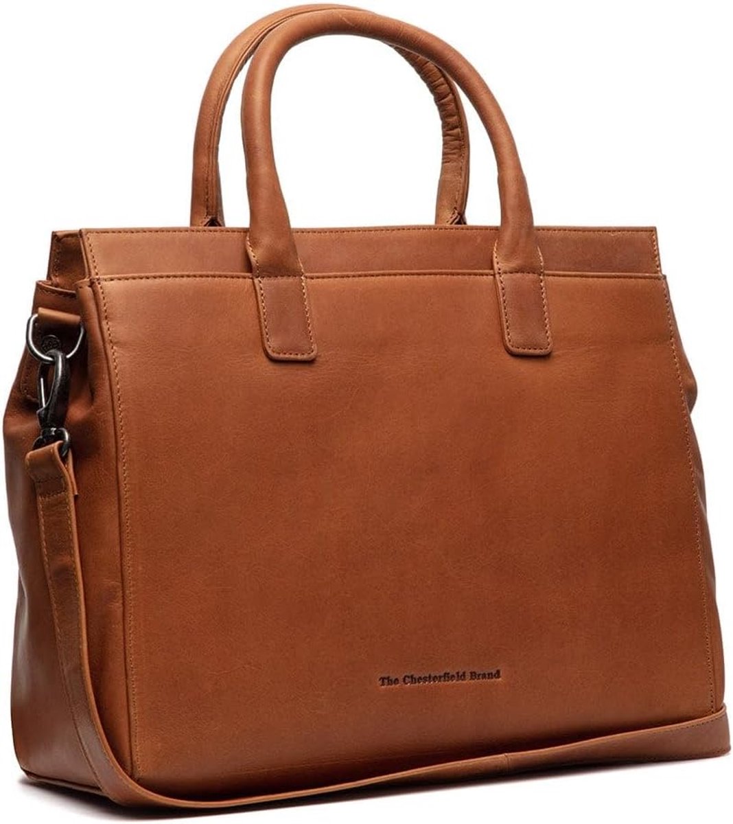 Koffer 34 cm - Leer - Laptopcompartiment - Ideaal voor onderweg - ShopVlot