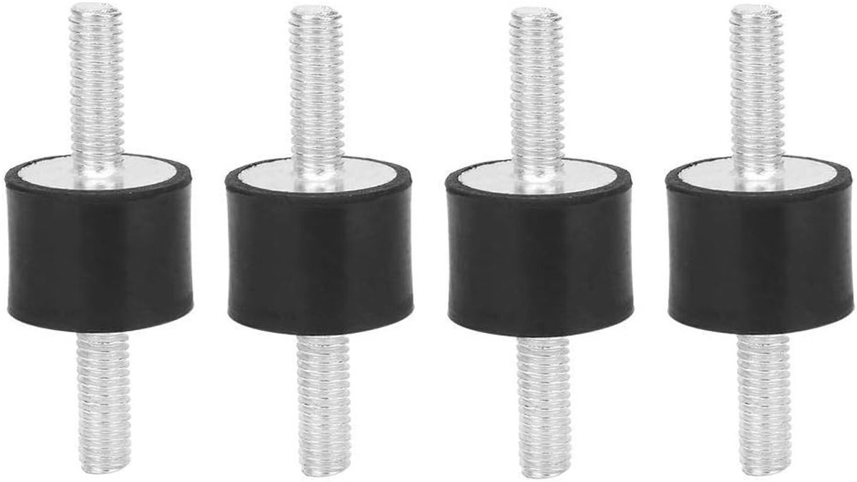 M6 Rubber Mounts voor Geluidsdemping, 4 Stuks Silentblock Absorbers voor Schokdempers en Compressoren van Diesel en Benzinemotoren