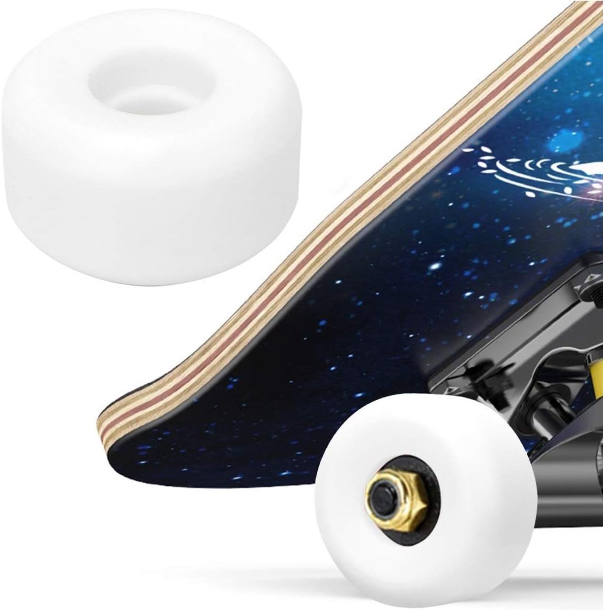 Skateboard Wielen Longboard Wielen Soepel Rijden Hoge Elasticiteit 52x32mm 4 Stuks