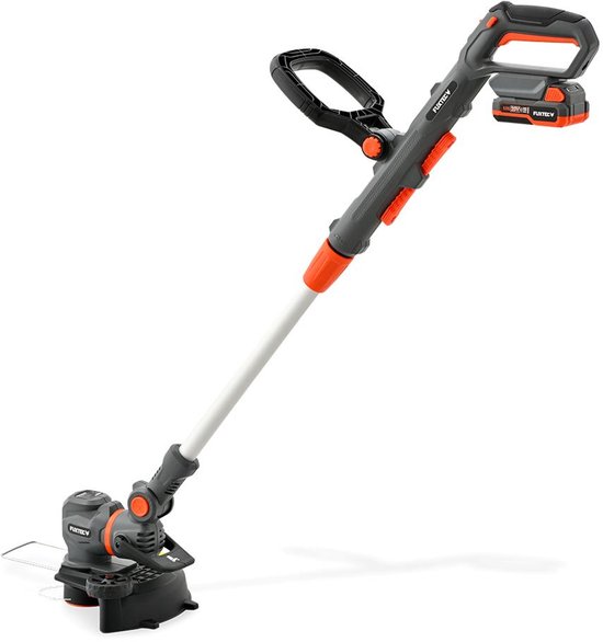 FUXTEC 20V accu grastrimmer FX-E1RT20PROSET - Draaibare kantensnijder - Snijbreedte 28 cm - Telescopische steel en dubbele handgreep van FUXTEC — afbeelding 4