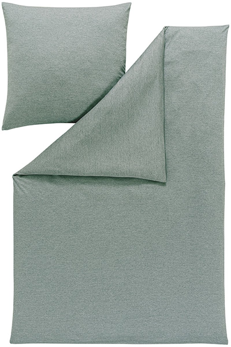 Estella Takoma - Tweepersoons dekbedovertrekset - Mako Interlock Jersey - 200 x 220 cm - 3-delig Mintgroen