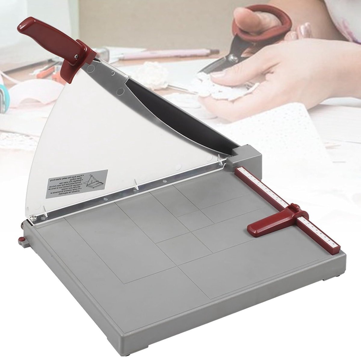 Papiersnijder A4 - Papier snijmachine - Precisie snijden - Robuust metalen ontwerp - Snijdt 10 vellen - Grijs