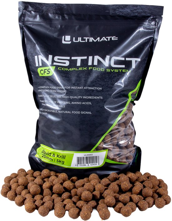 Ultimate Instinct CFS Boilies 20mm 1kg - Squid & Krill - Boilies van Ultimate — afbeelding 2
