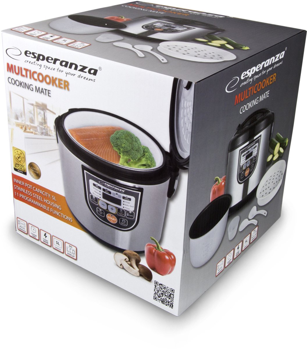 Esparanza - Multicooker - RVS - met Timer – foto 6