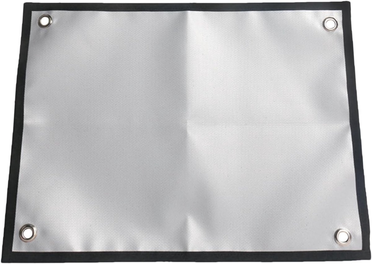 Beschermmat Vuurkorf - Grondzeil Outdoor - Veilig Buiten Koken - Hittebestendig Composiet - 35x46 cm - Zwart