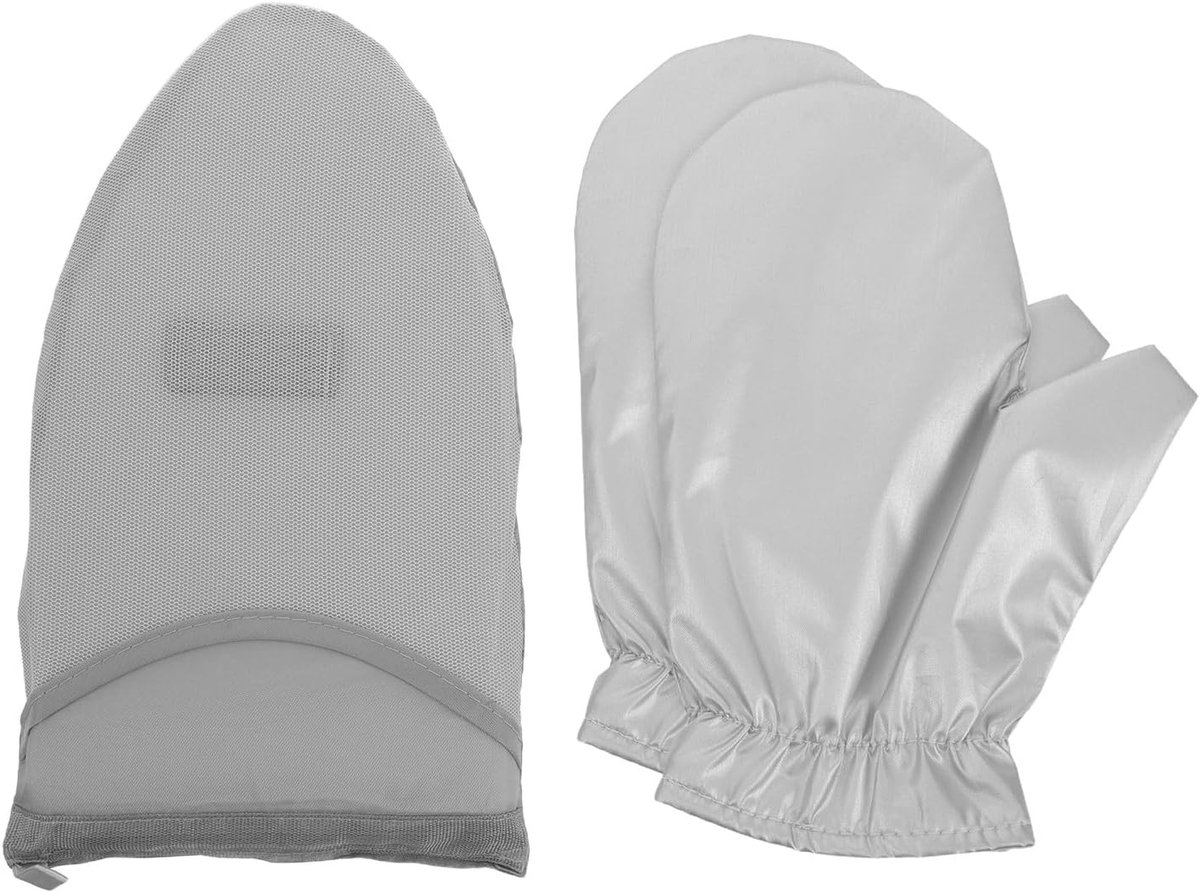 Strijkset Handschoen - Strijkmat Kledingstomer - Kreukvrije Kleding - Dubbele Isolatie - 23 x 16 x 2 cm - Grijs
