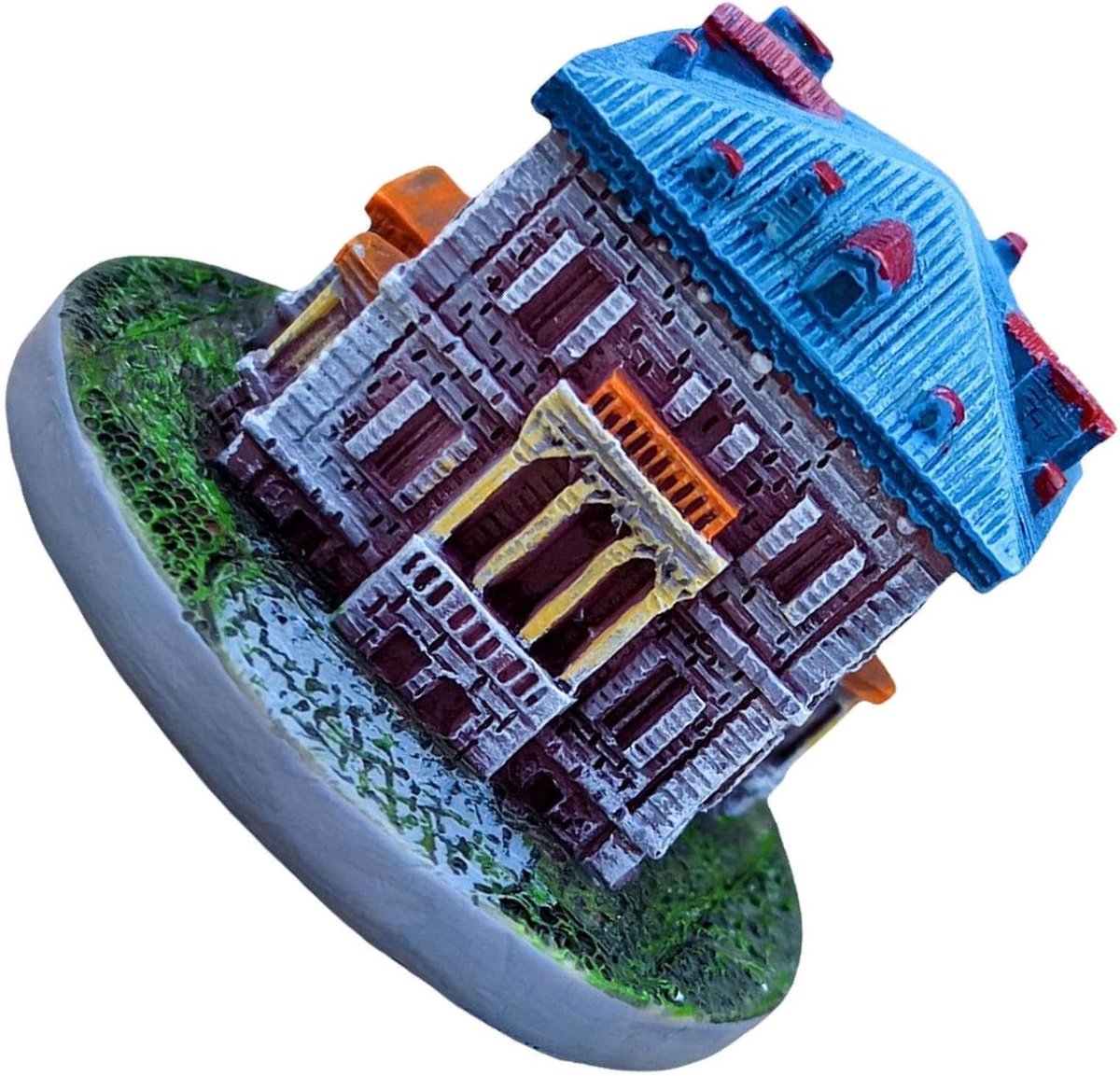 Sprookjeshuisje Villa - Miniatuur Decoratie - Tuin Aankleden - Fijn Hars Vakmanschap - 5.5 cm Breed - Multicolor