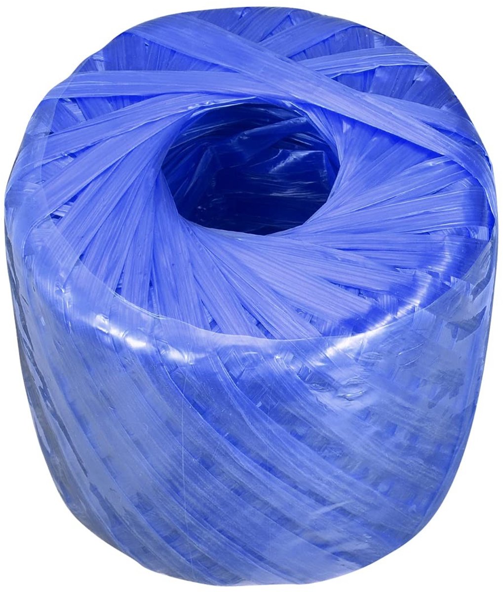 Dailygoods- Touw 200m - Polyester/Nylon - DIY - Boek Gebundelde Verpakking - Lichtgewicht - Blauw - Koord