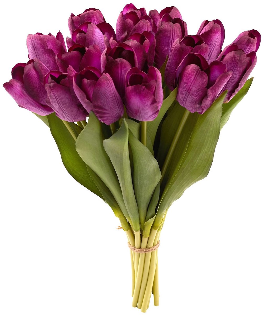 Dailygoods- Kunstbloem Set van 20 - Hydraterende Tulpen - Kunstbloemen voor Decoratie - Kunstbloemen voor Bruiloft - Kunstbloemen voor Binnen - Totale Lengte 37 cm - Nepbloemen