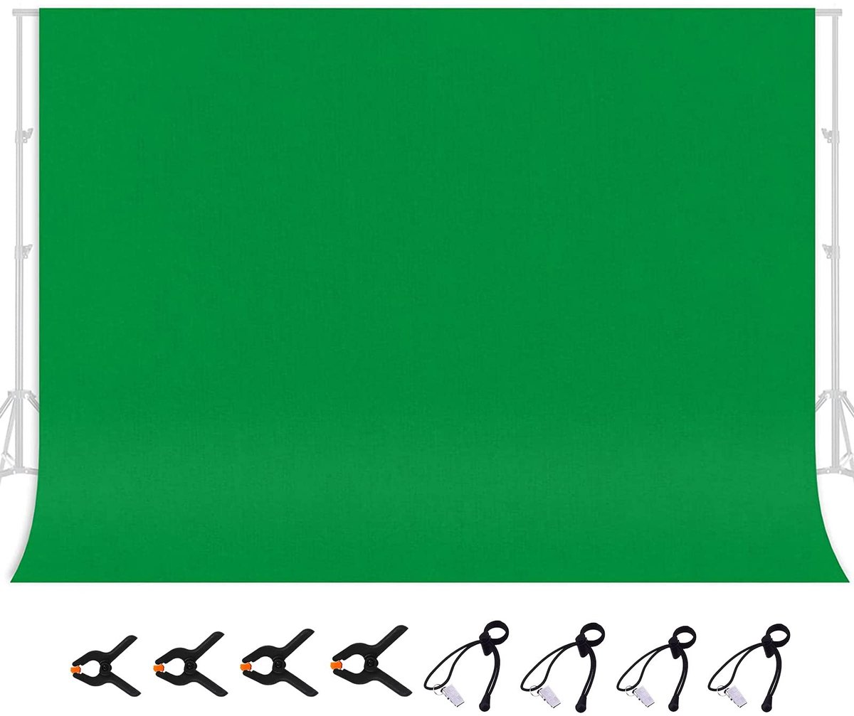 Dailygoods- Greenscreen 3 x 2 m - Opvouwbaar - Polyester - Achtergrond voor fotografie - Achtergrondclips - Effen achtergrond, eenvoudig te reinigen - Fotoachtergrond
