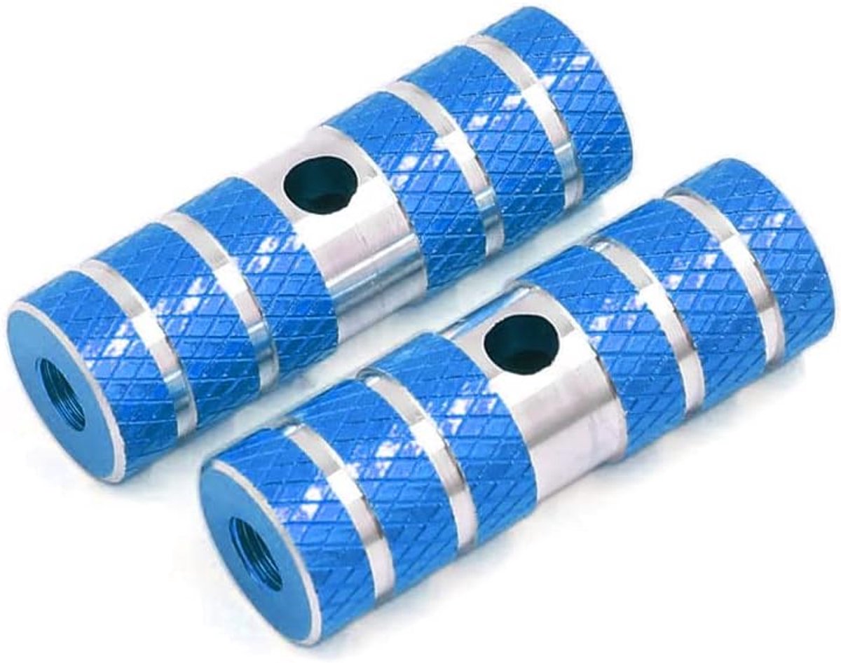 Fiets Voetsteunen - Fietspennen - Extra Grip - Antislip Ontwerp - 2 stuks - Blauw Zilver
