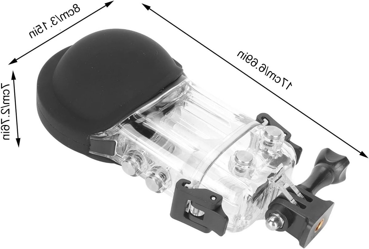 Onderwaterbehuizing voor actiecamera's, Duikbescherming tot 50M met Bevestigingsaccessoires, IPX8 Waterdichte Camera Case