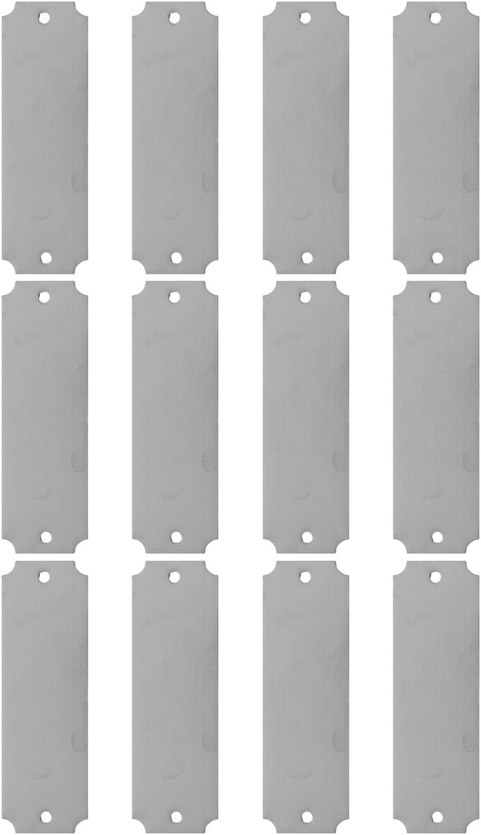 Roestvrijstalen Naamplaatjes - Graveerbare Labels - Persoonlijke Identificatie - Robuuste Constructie - 7.60X2.55CM - Zilver