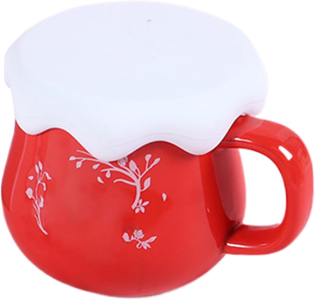 Mok Deksel - Herbruikbaar Koffie - Onderweg Drinken - Lekvrije Sluiting - 9 cm - Wit