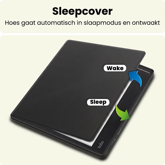 Hoes Geschikt voor Kobo Elipsa 2E - E-reader Bescherm Hoesje Case Sleep Cover Met Screenprotector - Hoes Geschikt voor Kobo Elipsa 2E Hoesje - Zwart — afbeelding 3