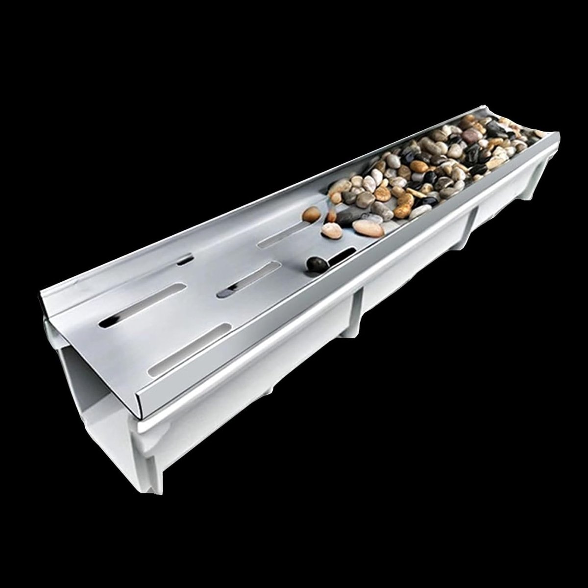 Openluchtdrainage Systeem - Afvoer Rooster - Water Afvoeren - Roestvrij Staal Rooster - 100 cm Lengte - Zilver