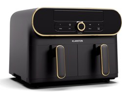 Klarstein Airfryer AuraAir Color Touch Heteluchtfriteuse - 2 Compartimenten 10L 1700W - 80-200°C 8 Programma's - voor Keuken - Touch Met BPA-Vrij - Heteluchtoven Frituurpan