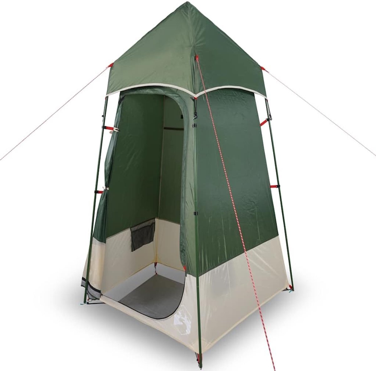 Campingtent - Privacy tent - Toilet en douche - Waterafstotend materiaal - 121 x 121 x 225 cm - Groen
