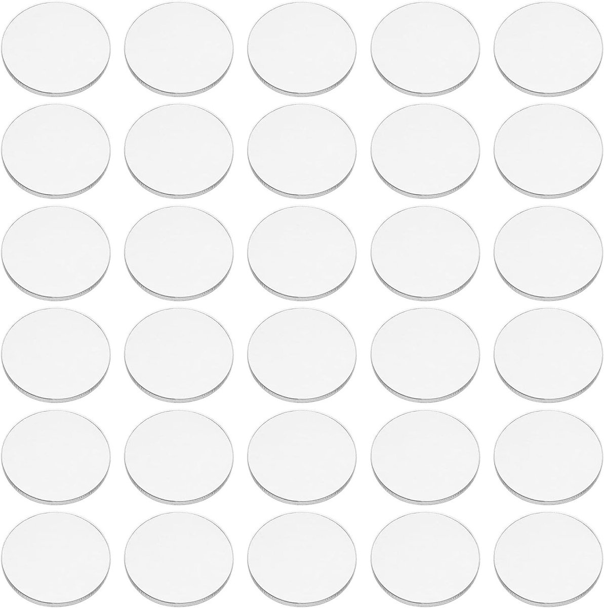 100 Stuks Heldere Acryl Cirkelplaten van 25mm voor Miniaturen, War Games en Creatieve Projecten