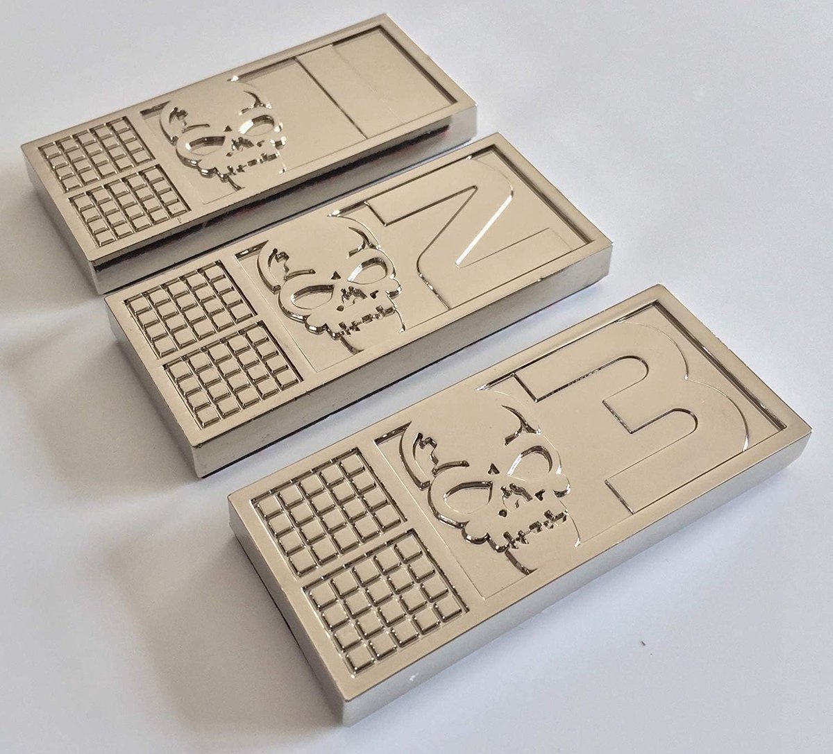 Metalen Biochips - Accessoires Set - Hobby Project - Zinklegering Materiaal - 70mm x 30mm - Zilver