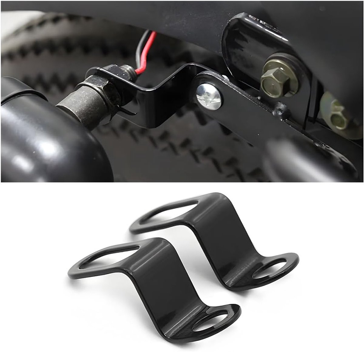 2 Stuks Universele Motorfiets Indicator Houder, Achterlicht Schokdempers, Metalen Accessoires voor Motorrijden, Geschikt voor Diverse Modellen