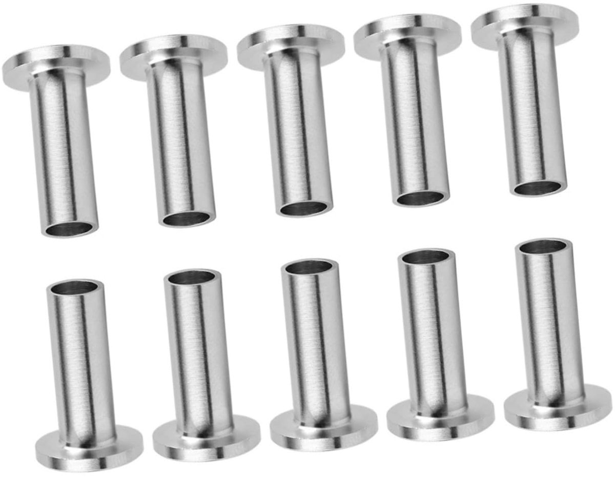 Kabelrail Beschermhoezen - Railing Beschermring - Bevestigen Leuningen - Roestvrij Staal - 10 Stuks - Zilver