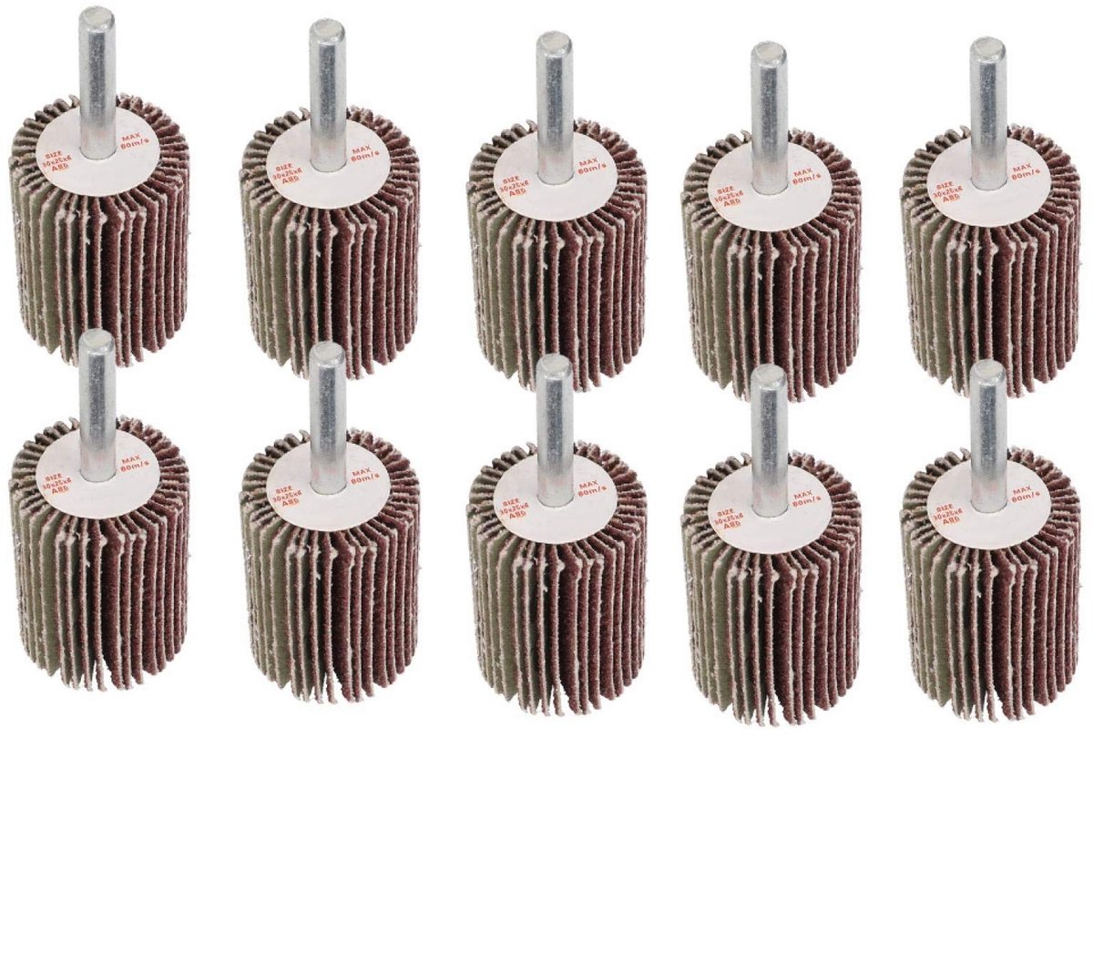 Dailygoody - Slijpschijven - 10 stuks slat discs voor polijsten - 30 x 40 x 6 mm - Ideaal voor staal - Hoogwaardige slijpmateriaal - Geschikt voor haa..