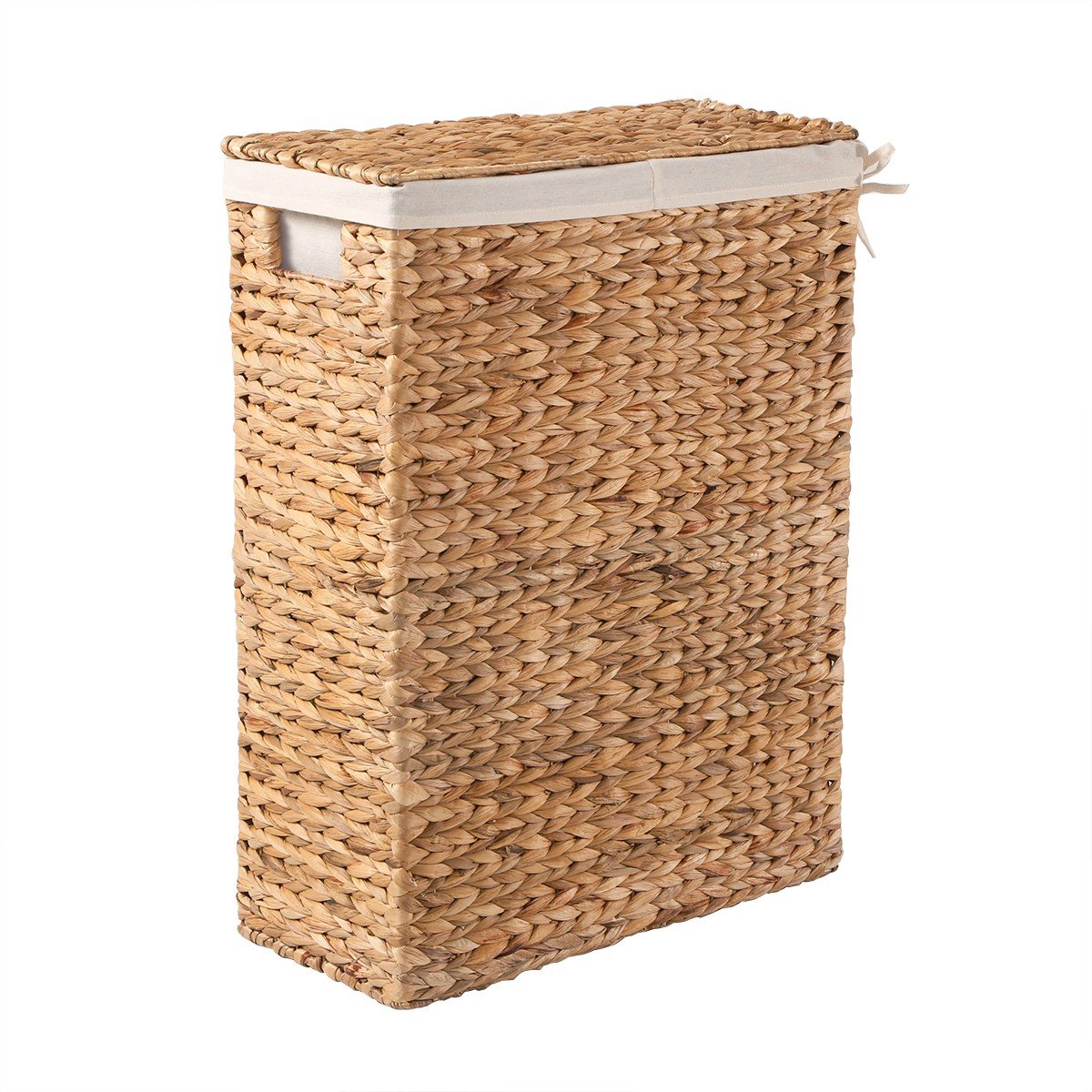 CALICOSY - Wasmand met deksel van waterhyacint L21 cm - MAYA