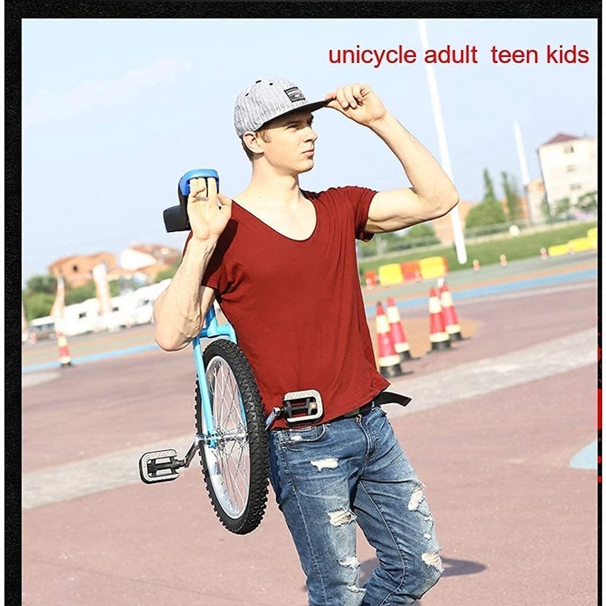 Eenwieler - Balance Bike - Balans Oefenen - Verstelbaar Zadel - 20 Inch - Zwart
