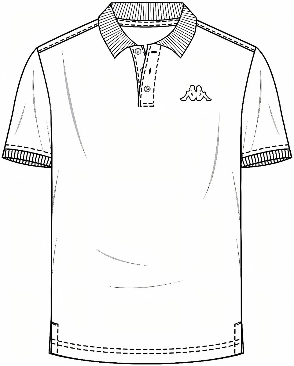 Kappa-poloshirt voor heren 303173 Bright 3XL 11-0601-weiss