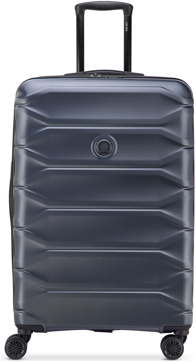 Delsey Paris Meteor 4 wielen Trolley L 78 cm met uitbreidingsplooi - Harde bagage - TSA slot - ocean blue
