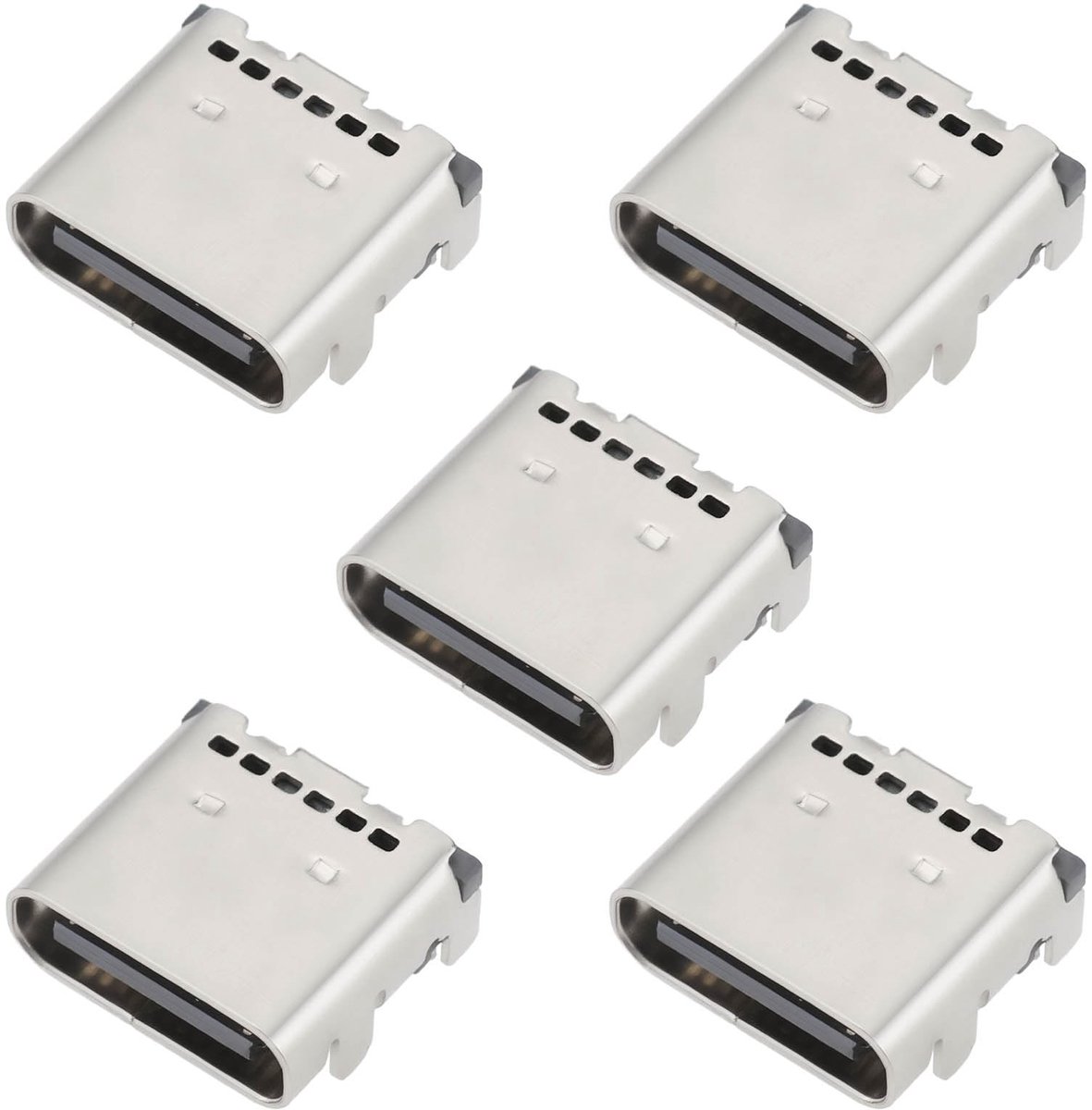 Dailygoods - 5 Stuks Type C Opladen Poort Connector Socket voor Elektronica