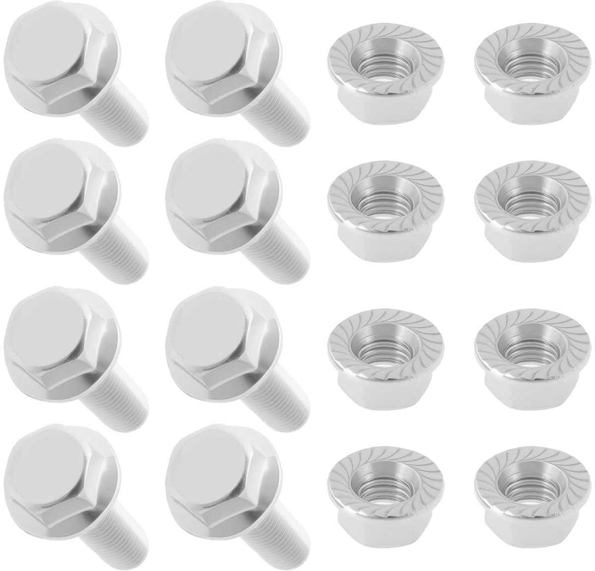 Dailygoods - 8-delige Set Flensbouten en Schroeven voor Hogedrukomgevingen