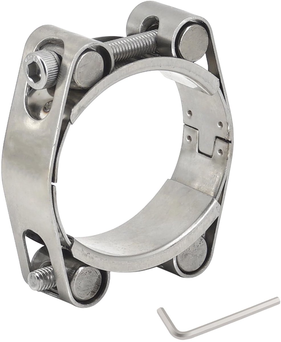 Dailygoods- Slangklem Heavy Duty - Verstelbare Buisklem - Dubbellaagse Pijpclip - 304 Roestvrij Staal - Corrosiebestendig - Ideaal voor Industrieel Gebruik