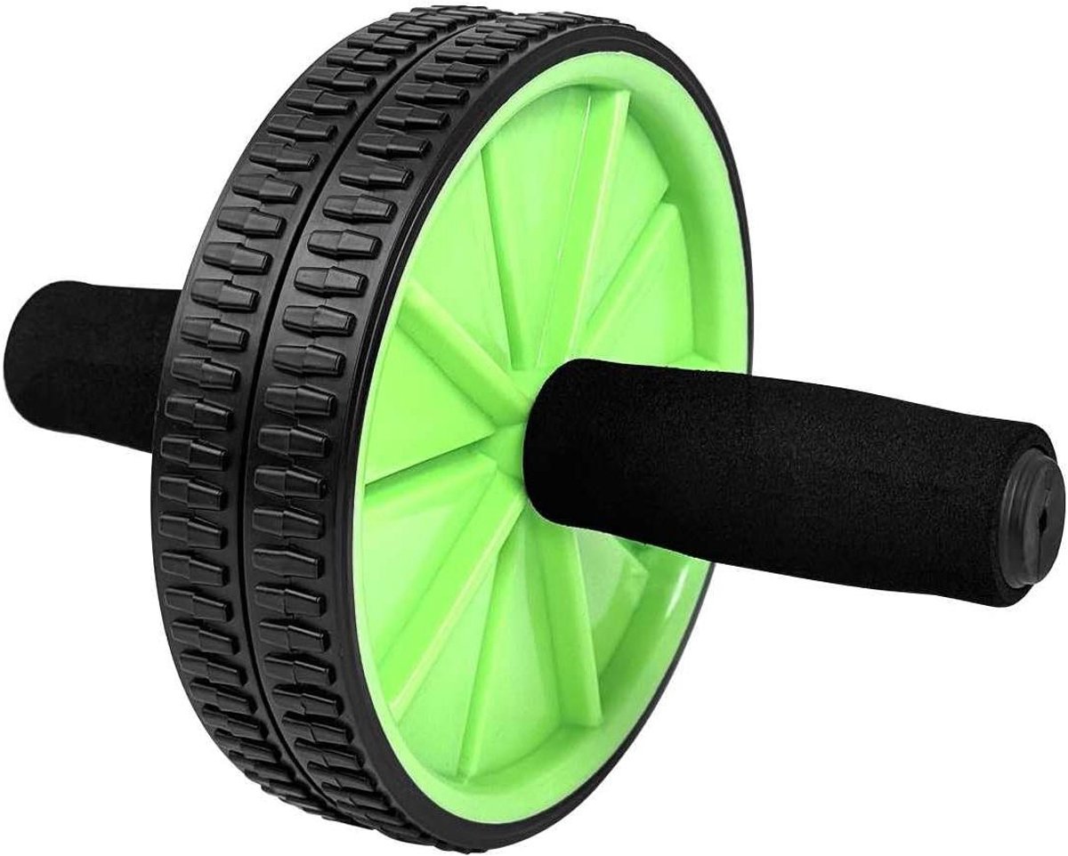 Buiktrainer Wiel - Ab Roller Fitnesswiel - Thuisfitness Krachttraining - Versterkt Bovenlichaam - 23 x 19 x 9 cm - Groen