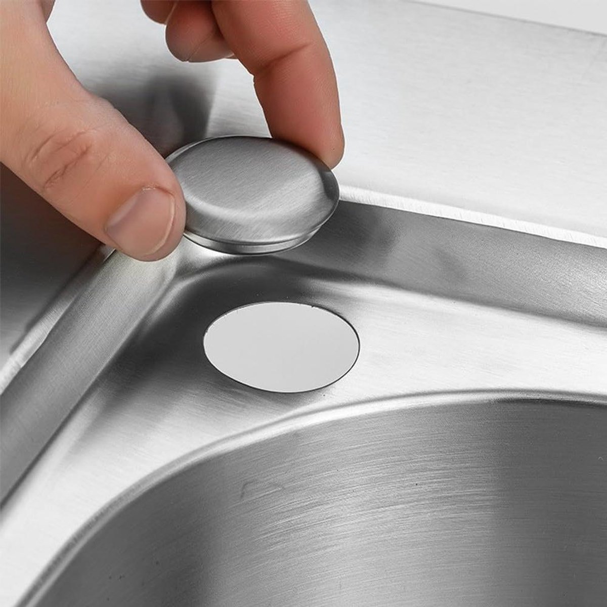 Kraan Gat Cover - Afvoer Beschermer - Keuken Netjes Houden - Duurzaam Roestvrij Staal